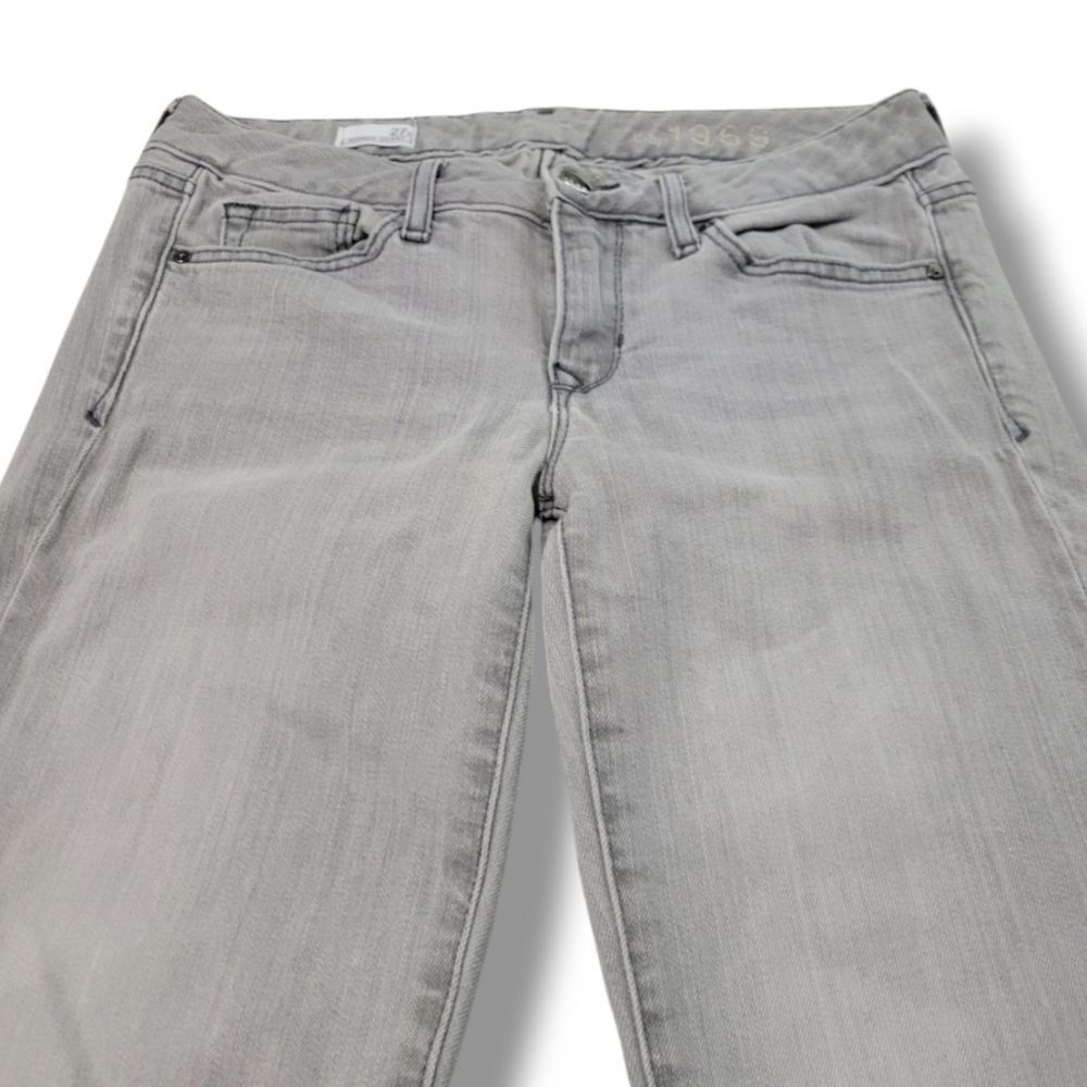 Gap Jeans Size 27 W29"L28" GAP 1969 Always Skinny Jeans Stretch Gray Denim Pants - Picture 4 of 6